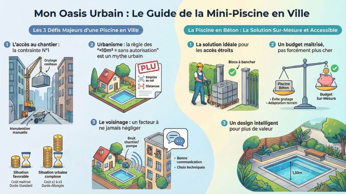 Votre mini piscine urbaine : transformez votre petit jardin de ville en oasis de bien-être